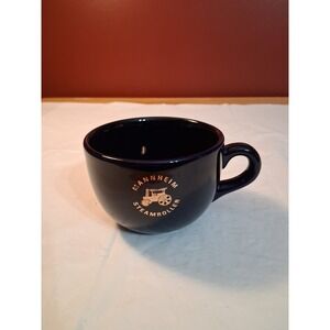 Manheim Steamroller Cobalt blue Cup Mug Gold Design M Ware